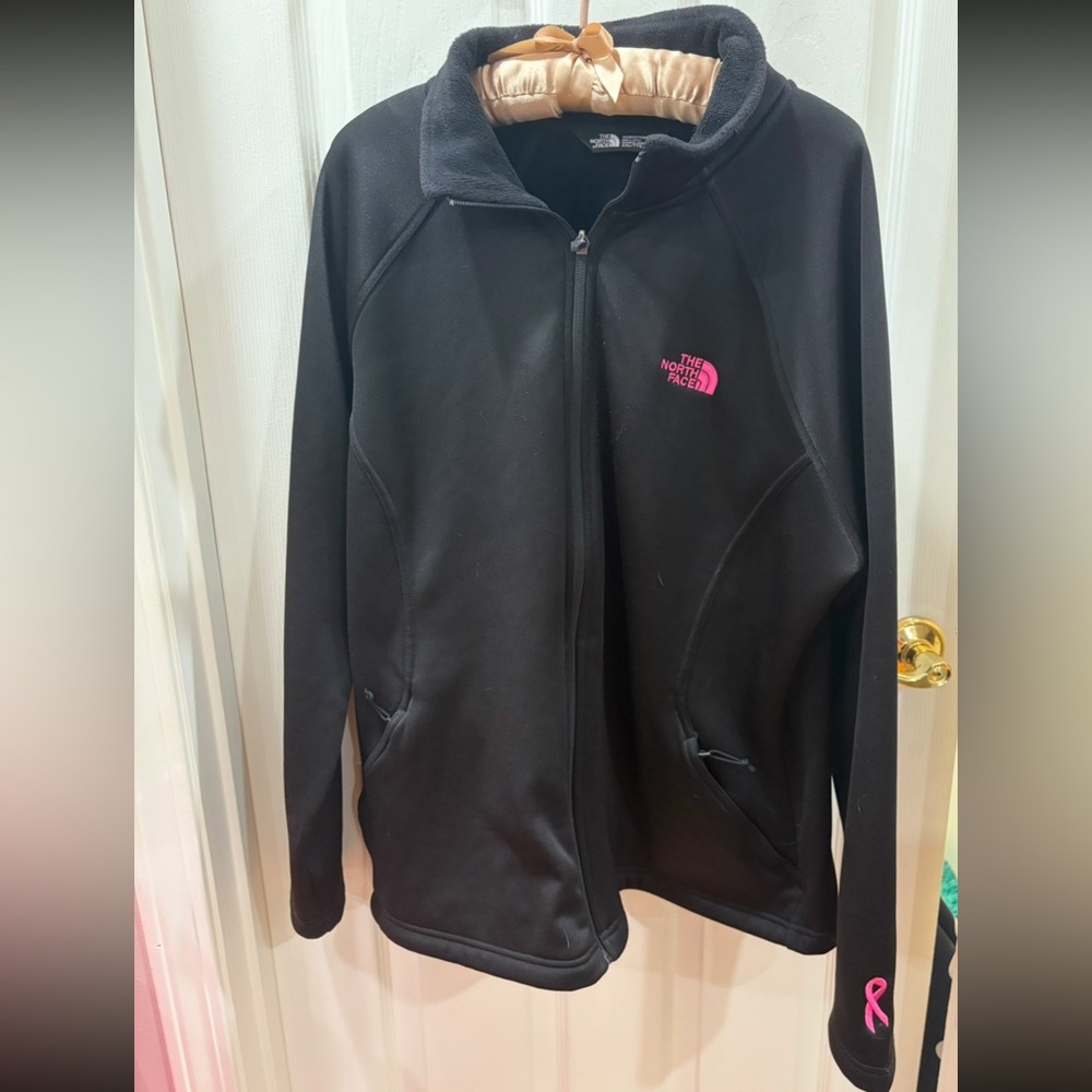 Black and pink breast cancer awareness jacket